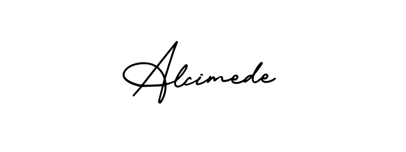 Design your own signature with our free online signature maker. With this signature software, you can create a handwritten (AmerikaSignatureDemo-Regular) signature for name Alcimede. Alcimede signature style 3 images and pictures png