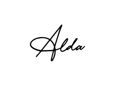 Make a beautiful signature design for name Alda. Use this online signature maker to create a handwritten signature for free. Alda signature style 3 images and pictures png