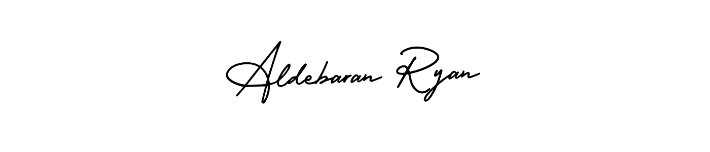 How to make Aldebaran Ryan name signature. Use AmerikaSignatureDemo-Regular style for creating short signs online. This is the latest handwritten sign. Aldebaran Ryan signature style 3 images and pictures png