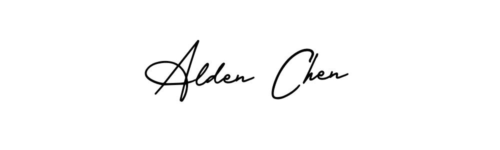 How to Draw Alden Chen signature style? AmerikaSignatureDemo-Regular is a latest design signature styles for name Alden Chen. Alden Chen signature style 3 images and pictures png