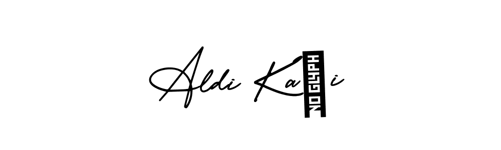 Also You can easily find your signature by using the search form. We will create Aldi Kaçi name handwritten signature images for you free of cost using AmerikaSignatureDemo-Regular sign style. Aldi Kaçi signature style 3 images and pictures png