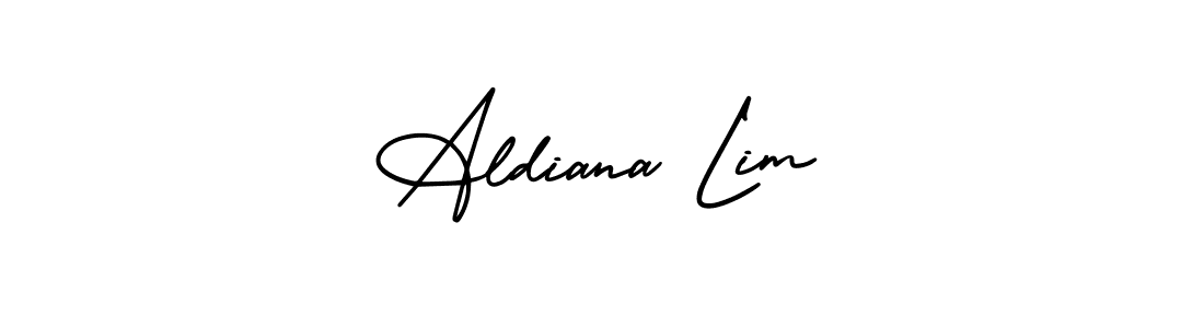 Create a beautiful signature design for name Aldiana Lim. With this signature (AmerikaSignatureDemo-Regular) fonts, you can make a handwritten signature for free. Aldiana Lim signature style 3 images and pictures png