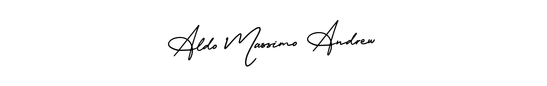 Also You can easily find your signature by using the search form. We will create Aldo Massimo Andrew name handwritten signature images for you free of cost using AmerikaSignatureDemo-Regular sign style. Aldo Massimo Andrew signature style 3 images and pictures png