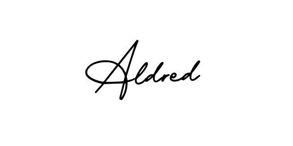 Make a beautiful signature design for name Aldred. With this signature (AmerikaSignatureDemo-Regular) style, you can create a handwritten signature for free. Aldred signature style 3 images and pictures png