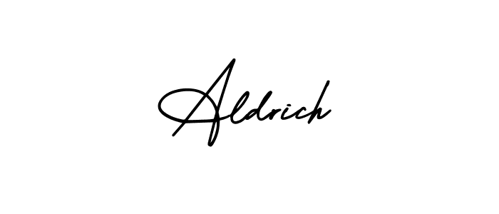 Make a beautiful signature design for name Aldrich. With this signature (AmerikaSignatureDemo-Regular) style, you can create a handwritten signature for free. Aldrich signature style 3 images and pictures png
