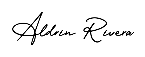 A timeless handwritten aesthetic for Aldrin Rivera. The AmerikaSignatureDemo-Regular font gives your signature a handcrafted feel with natural curves. Aldrin Rivera signature style 3 images and pictures png