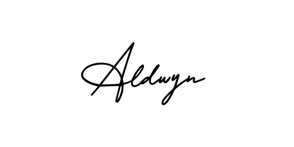 Make a beautiful signature design for name Aldwyn. With this signature (AmerikaSignatureDemo-Regular) style, you can create a handwritten signature for free. Aldwyn signature style 3 images and pictures png