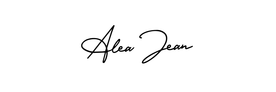 Alea Jean stylish signature style. Best Handwritten Sign (AmerikaSignatureDemo-Regular) for my name. Handwritten Signature Collection Ideas for my name Alea Jean. Alea Jean signature style 3 images and pictures png