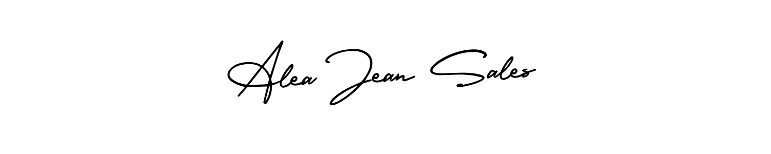 How to make Alea Jean Sales name signature. Use AmerikaSignatureDemo-Regular style for creating short signs online. This is the latest handwritten sign. Alea Jean Sales signature style 3 images and pictures png
