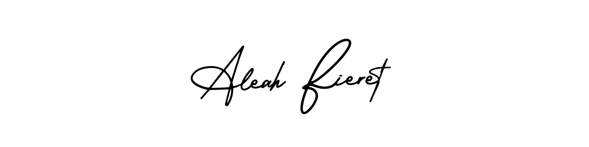 How to make Aleah Fieret name signature. Use AmerikaSignatureDemo-Regular style for creating short signs online. This is the latest handwritten sign. Aleah Fieret signature style 3 images and pictures png