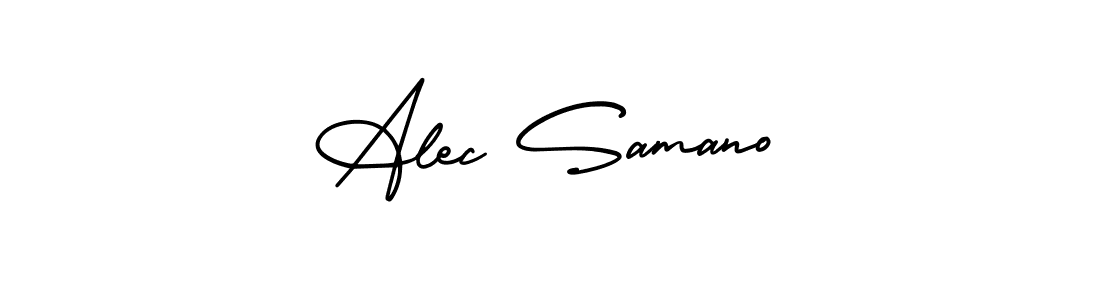 This is the best signature style for the Alec Samano name. Also you like these signature font (AmerikaSignatureDemo-Regular). Mix name signature. Alec Samano signature style 3 images and pictures png