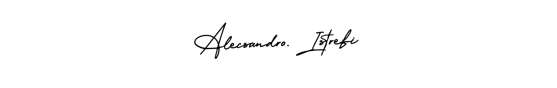 The best way (AmerikaSignatureDemo-Regular) to make a short signature is to pick only two or three words in your name. The name Alecsandro. Istrefi include a total of six letters. For converting this name. Alecsandro. Istrefi signature style 3 images and pictures png