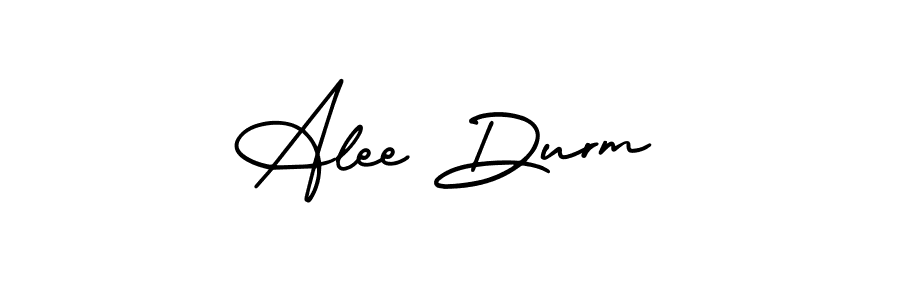 Alee Durm stylish signature style. Best Handwritten Sign (AmerikaSignatureDemo-Regular) for my name. Handwritten Signature Collection Ideas for my name Alee Durm. Alee Durm signature style 3 images and pictures png