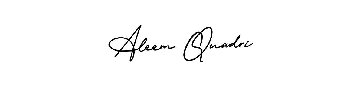 Use a signature maker to create a handwritten signature online. With this signature software, you can design (AmerikaSignatureDemo-Regular) your own signature for name Aleem Quadri. Aleem Quadri signature style 3 images and pictures png