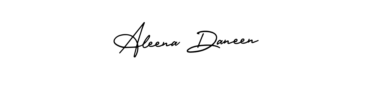 Aleena Daneen stylish signature style. Best Handwritten Sign (AmerikaSignatureDemo-Regular) for my name. Handwritten Signature Collection Ideas for my name Aleena Daneen. Aleena Daneen signature style 3 images and pictures png