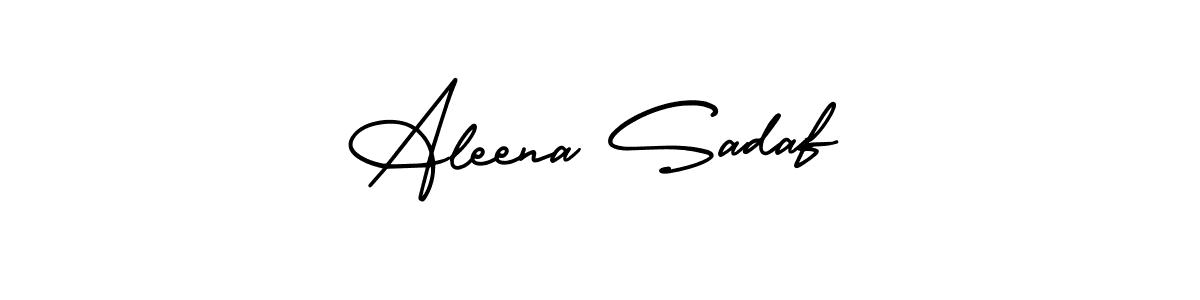 The best way (AmerikaSignatureDemo-Regular) to make a short signature is to pick only two or three words in your name. The name Aleena Sadaf include a total of six letters. For converting this name. Aleena Sadaf signature style 3 images and pictures png