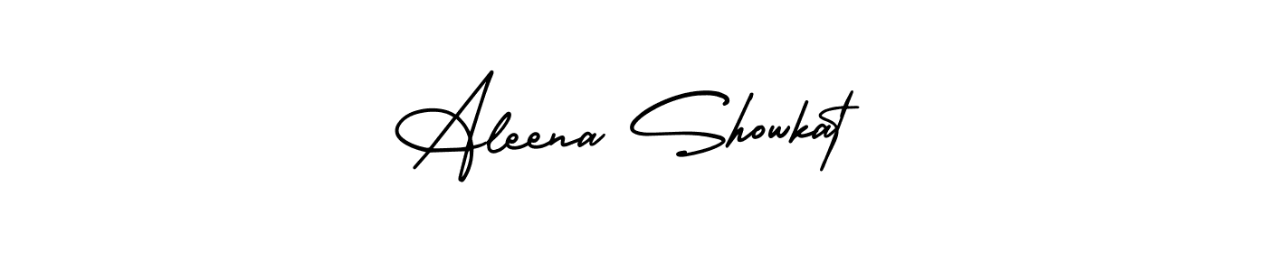 Use a signature maker to create a handwritten signature online. With this signature software, you can design (AmerikaSignatureDemo-Regular) your own signature for name Aleena Showkat. Aleena Showkat signature style 3 images and pictures png