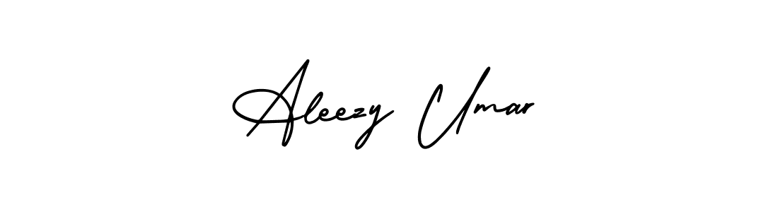 Make a beautiful signature design for name Aleezy Umar. With this signature (AmerikaSignatureDemo-Regular) style, you can create a handwritten signature for free. Aleezy Umar signature style 3 images and pictures png