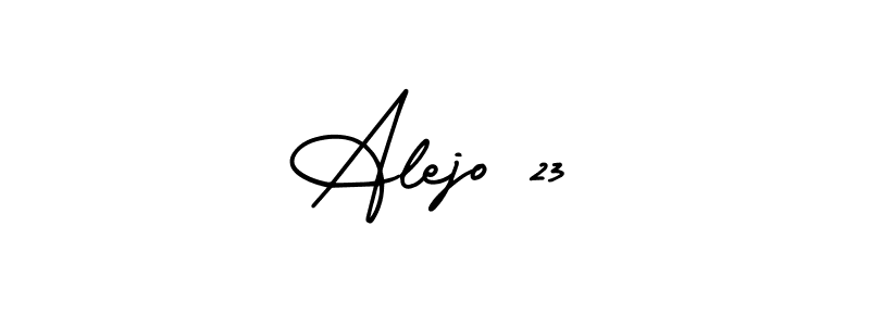 How to Draw Alejo 23 signature style? AmerikaSignatureDemo-Regular is a latest design signature styles for name Alejo 23. Alejo 23 signature style 3 images and pictures png