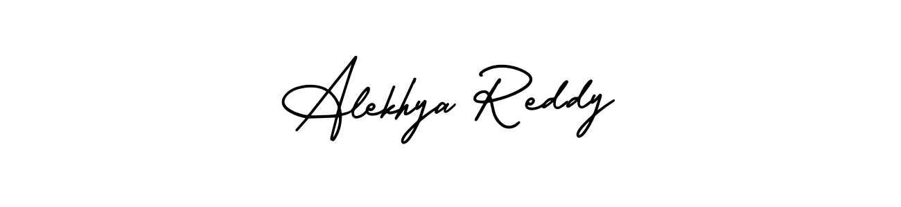 You should practise on your own different ways (AmerikaSignatureDemo-Regular) to write your name (Alekhya Reddy) in signature. don't let someone else do it for you. Alekhya Reddy signature style 3 images and pictures png