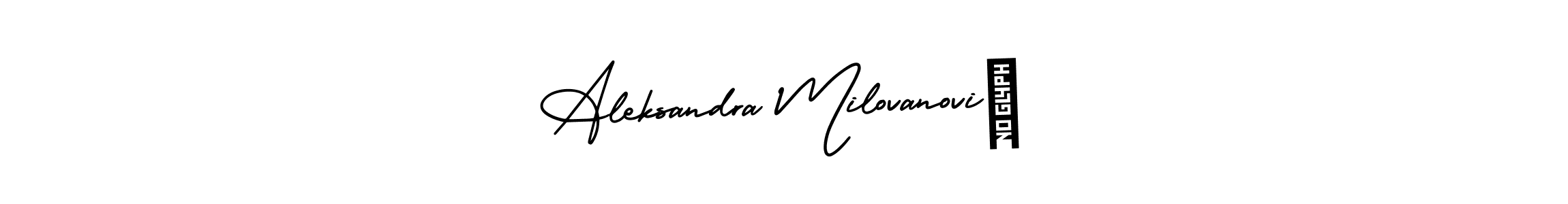 Aleksandra Milovanović stylish signature style. Best Handwritten Sign (AmerikaSignatureDemo-Regular) for my name. Handwritten Signature Collection Ideas for my name Aleksandra Milovanović. Aleksandra Milovanović signature style 3 images and pictures png