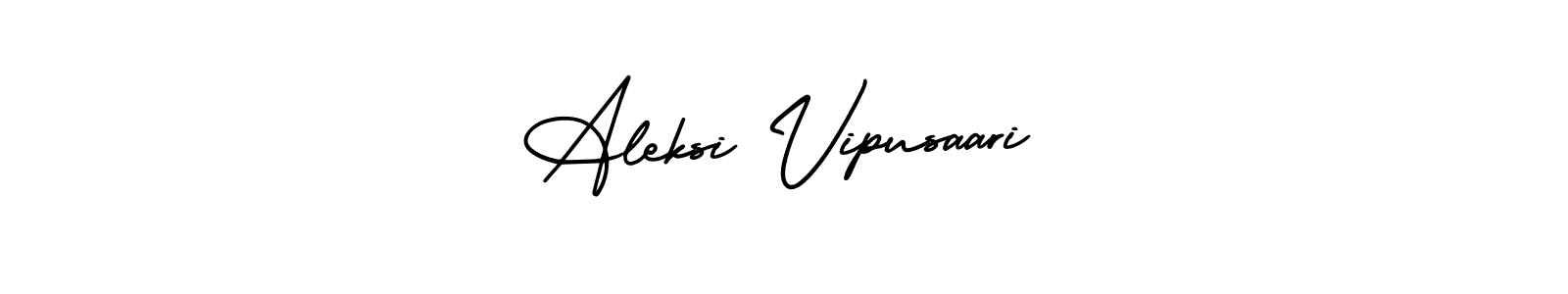 You should practise on your own different ways (AmerikaSignatureDemo-Regular) to write your name (Aleksi Vipusaari) in signature. don't let someone else do it for you. Aleksi Vipusaari signature style 3 images and pictures png