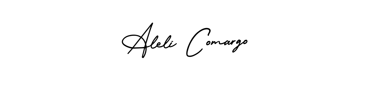 How to make Aleli Comargo signature? AmerikaSignatureDemo-Regular is a professional autograph style. Create handwritten signature for Aleli Comargo name. Aleli Comargo signature style 3 images and pictures png