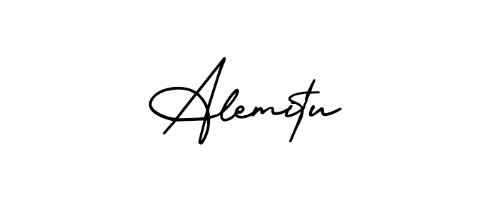 It looks lik you need a new signature style for name Alemitu. Design unique handwritten (AmerikaSignatureDemo-Regular) signature with our free signature maker in just a few clicks. Alemitu signature style 3 images and pictures png