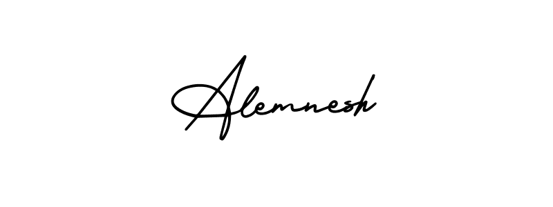 Here are the top 10 professional signature styles for the name Alemnesh. These are the best autograph styles you can use for your name. Alemnesh signature style 3 images and pictures png