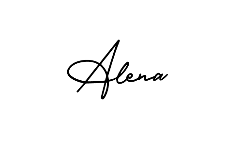 Create a beautiful signature design for name Alena. With this signature (AmerikaSignatureDemo-Regular) fonts, you can make a handwritten signature for free. Alena signature style 3 images and pictures png