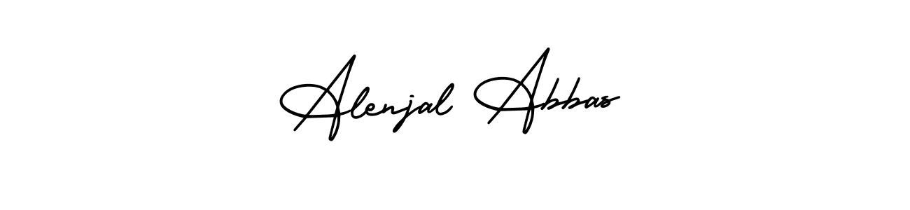 Make a beautiful signature design for name Alenjal Abbas. With this signature (AmerikaSignatureDemo-Regular) style, you can create a handwritten signature for free. Alenjal Abbas signature style 3 images and pictures png