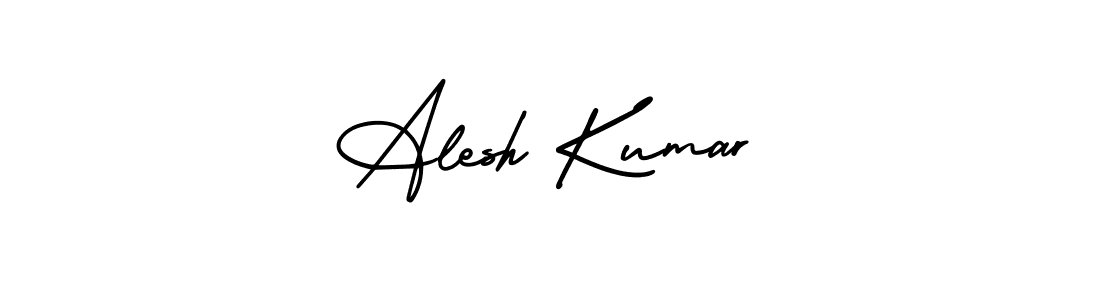 How to make Alesh Kumar signature? AmerikaSignatureDemo-Regular is a professional autograph style. Create handwritten signature for Alesh Kumar name. Alesh Kumar signature style 3 images and pictures png