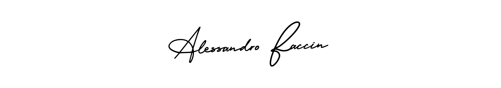 How to make Alessandro Faccin name signature. Use AmerikaSignatureDemo-Regular style for creating short signs online. This is the latest handwritten sign. Alessandro Faccin signature style 3 images and pictures png