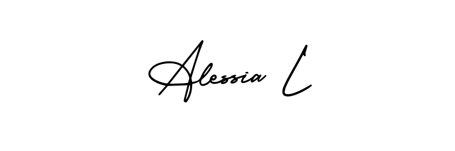 How to make Alessia L signature? AmerikaSignatureDemo-Regular is a professional autograph style. Create handwritten signature for Alessia L name. Alessia L signature style 3 images and pictures png