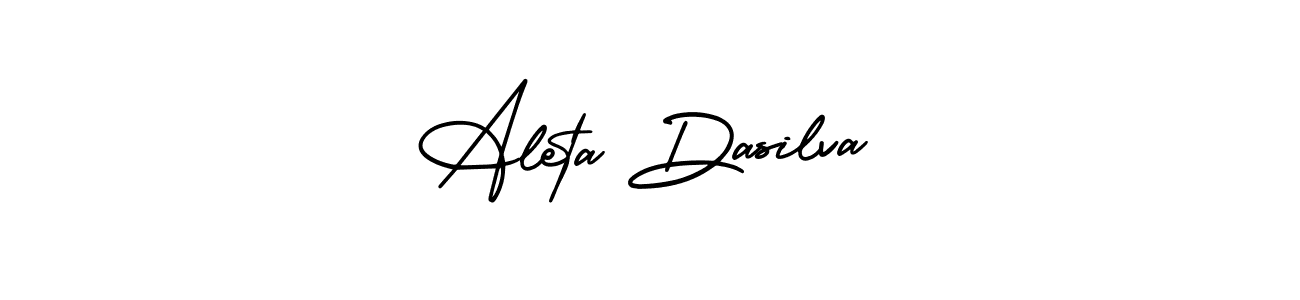This is the best signature style for the Aleta Dasilva name. Also you like these signature font (AmerikaSignatureDemo-Regular). Mix name signature. Aleta Dasilva signature style 3 images and pictures png