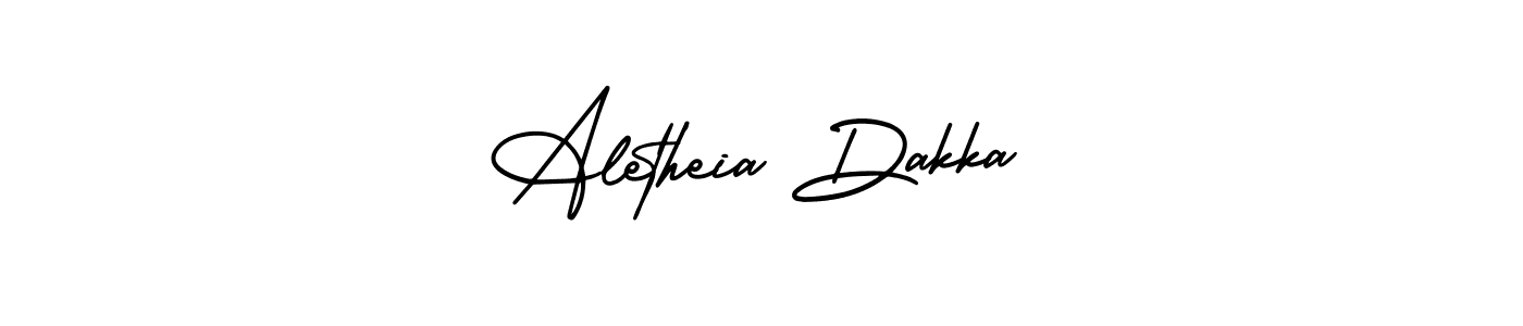 AmerikaSignatureDemo-Regular is a professional signature style that is perfect for those who want to add a touch of class to their signature. It is also a great choice for those who want to make their signature more unique. Get Aletheia Dakka name to fancy signature for free. Aletheia Dakka signature style 3 images and pictures png