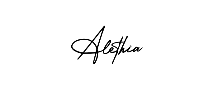 Alethia stylish signature style. Best Handwritten Sign (AmerikaSignatureDemo-Regular) for my name. Handwritten Signature Collection Ideas for my name Alethia. Alethia signature style 3 images and pictures png