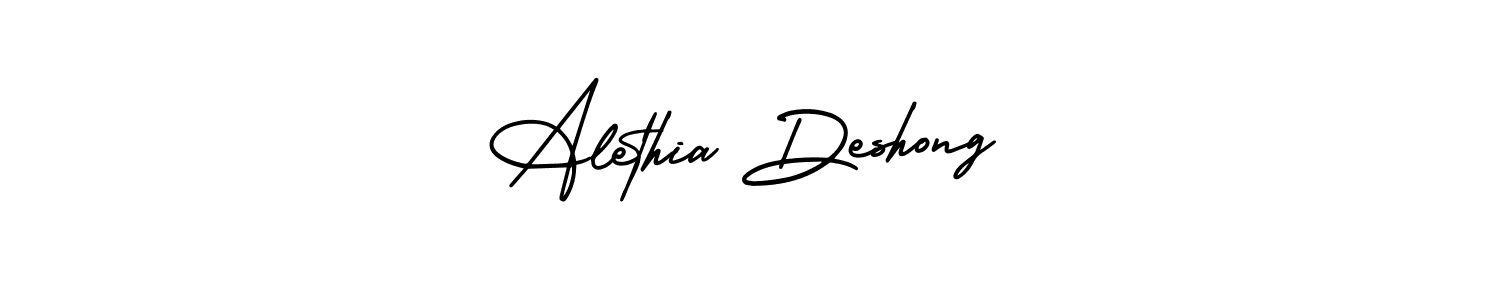 Create a beautiful signature design for name Alethia Deshong. With this signature (AmerikaSignatureDemo-Regular) fonts, you can make a handwritten signature for free. Alethia Deshong signature style 3 images and pictures png