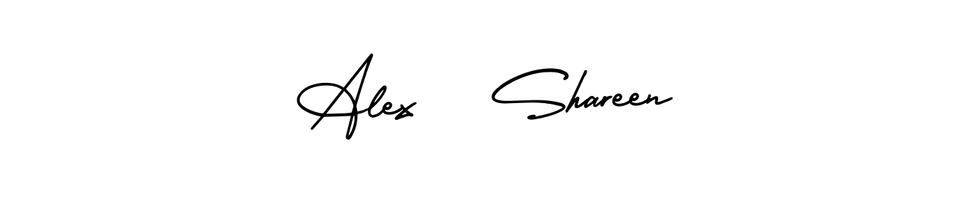 This is the best signature style for the Alex   Shareen name. Also you like these signature font (AmerikaSignatureDemo-Regular). Mix name signature. Alex   Shareen signature style 3 images and pictures png