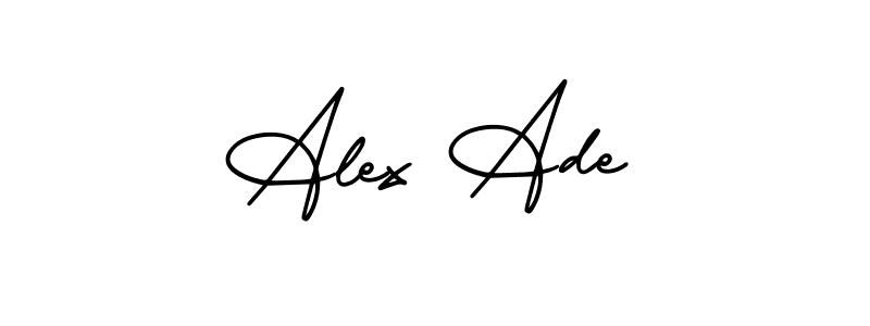 The best way (AmerikaSignatureDemo-Regular) to make a short signature is to pick only two or three words in your name. The name Alex Ade include a total of six letters. For converting this name. Alex Ade signature style 3 images and pictures png