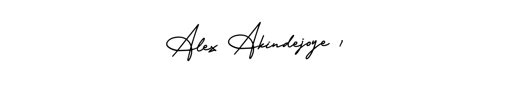 How to make Alex Akindejoye 1 name signature. Use AmerikaSignatureDemo-Regular style for creating short signs online. This is the latest handwritten sign. Alex Akindejoye 1 signature style 3 images and pictures png