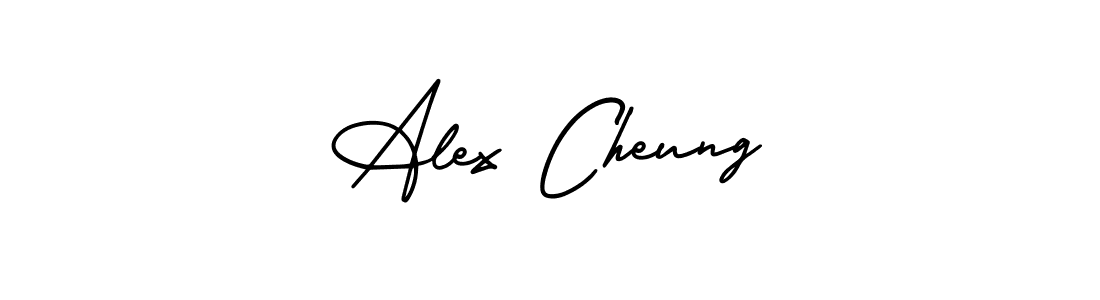 You should practise on your own different ways (AmerikaSignatureDemo-Regular) to write your name (Alex Cheung) in signature. don't let someone else do it for you. Alex Cheung signature style 3 images and pictures png