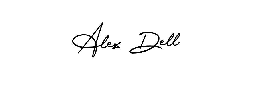 How to make Alex Dell name signature. Use AmerikaSignatureDemo-Regular style for creating short signs online. This is the latest handwritten sign. Alex Dell signature style 3 images and pictures png