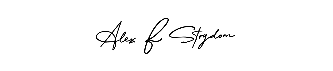 This is the best signature style for the Alex F Strydom name. Also you like these signature font (AmerikaSignatureDemo-Regular). Mix name signature. Alex F Strydom signature style 3 images and pictures png