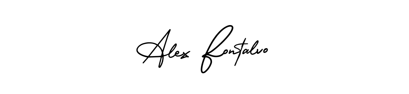 Use a signature maker to create a handwritten signature online. With this signature software, you can design (AmerikaSignatureDemo-Regular) your own signature for name Alex Fontalvo. Alex Fontalvo signature style 3 images and pictures png