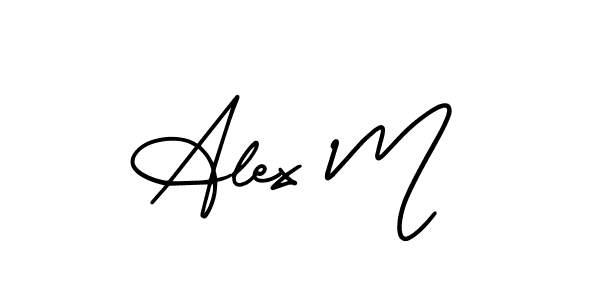 It looks lik you need a new signature style for name Alex M. Design unique handwritten (AmerikaSignatureDemo-Regular) signature with our free signature maker in just a few clicks. Alex M signature style 3 images and pictures png