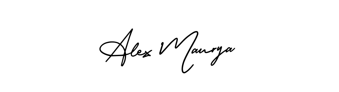 Make a beautiful signature design for name Alex Maurya. With this signature (AmerikaSignatureDemo-Regular) style, you can create a handwritten signature for free. Alex Maurya signature style 3 images and pictures png