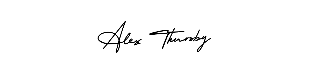 How to make Alex Thursby name signature. Use AmerikaSignatureDemo-Regular style for creating short signs online. This is the latest handwritten sign. Alex Thursby signature style 3 images and pictures png