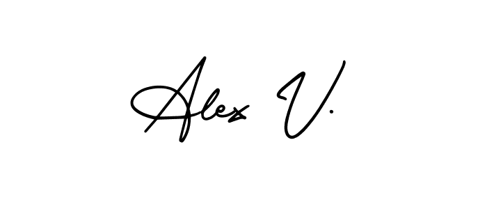 Also we have Alex V. name is the best signature style. Create professional handwritten signature collection using AmerikaSignatureDemo-Regular autograph style. Alex V. signature style 3 images and pictures png