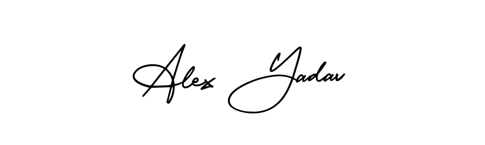 Make a short Alex Yadav signature style. Manage your documents anywhere anytime using AmerikaSignatureDemo-Regular. Create and add eSignatures, submit forms, share and send files easily. Alex Yadav signature style 3 images and pictures png